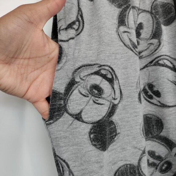 Disney Mickey Mouse Allover Print Hi-Rise Pull-On Jogger Pants Medium Women Gray - Picture 9 of 11